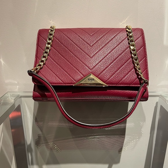 KARL LAGARFELD Brand new burgundy shoulder bag. - Picture 2 of 5